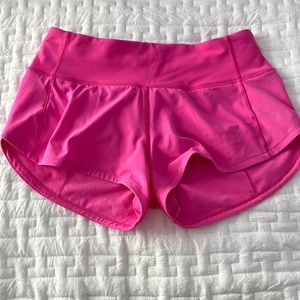 Lululemon sonic pink speed ups size 0